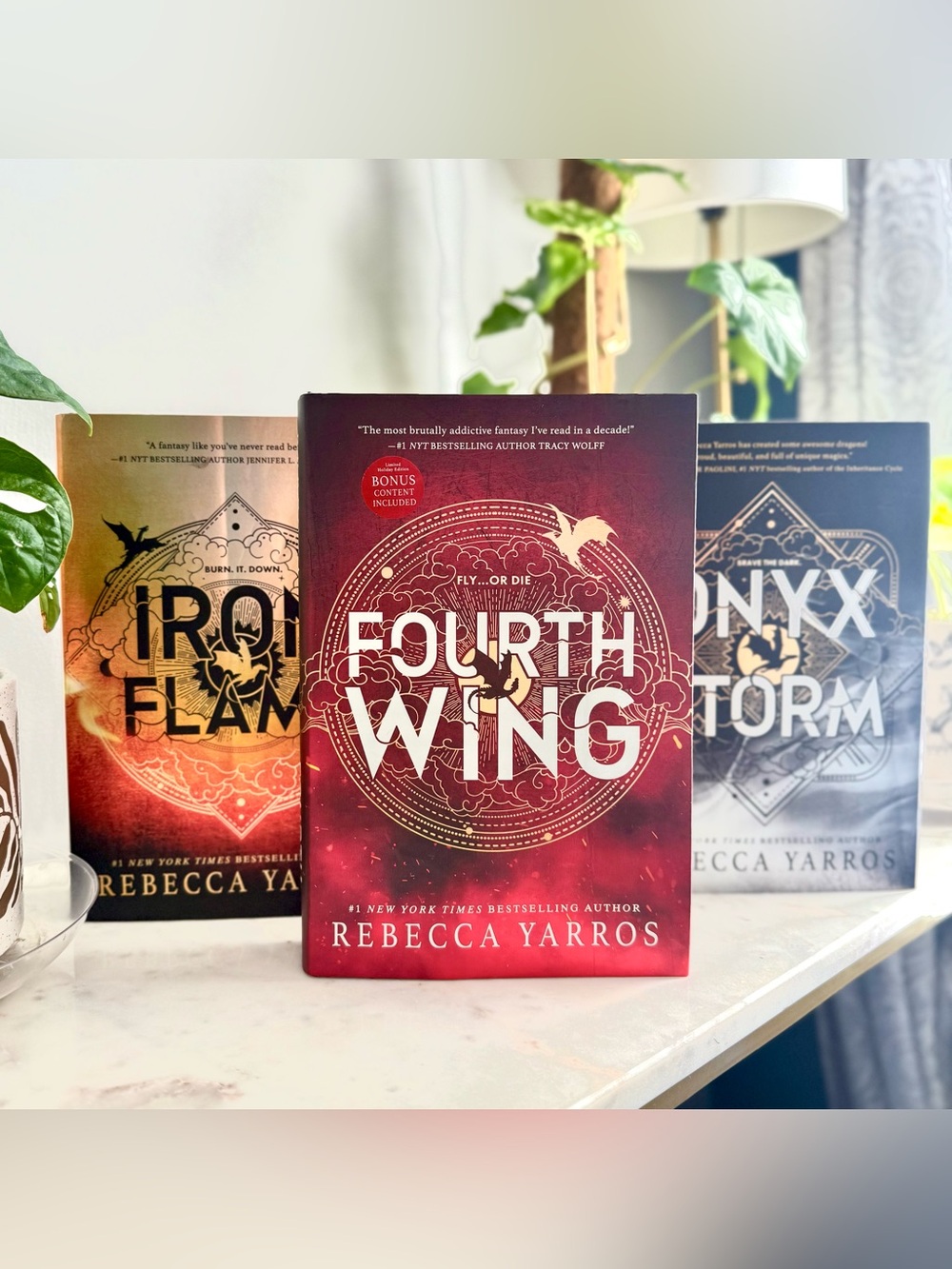 “Fourth Wing” Trilogy Hardback Collection (with two first editions!)